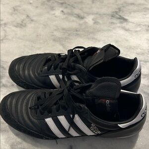 Adidas Men's Black and White soccer turf cleats